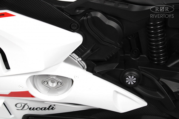 Изображение товара Детский мотоцикл RiverToys М777БХ (белый)