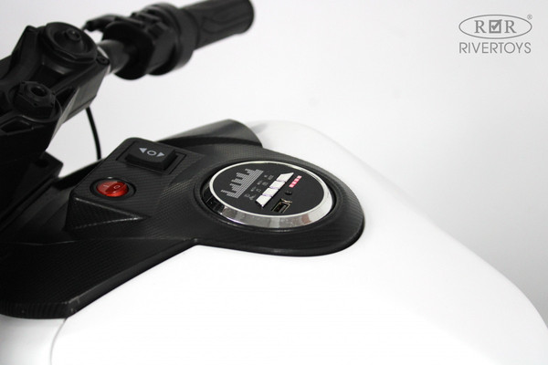 Изображение товара Детский мотоцикл RiverToys М777БХ (белый)