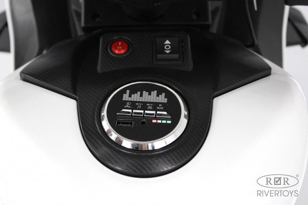 Изображение товара Детский мотоцикл RiverToys М777БХ (белый)