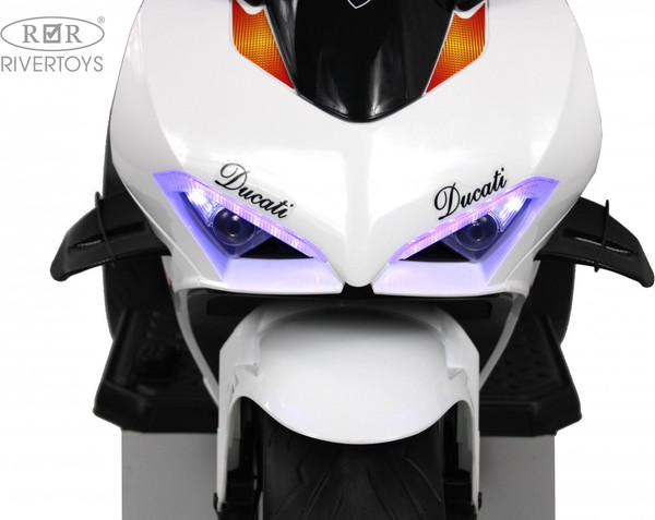 Изображение товара Детский мотоцикл RiverToys М777БХ (белый)