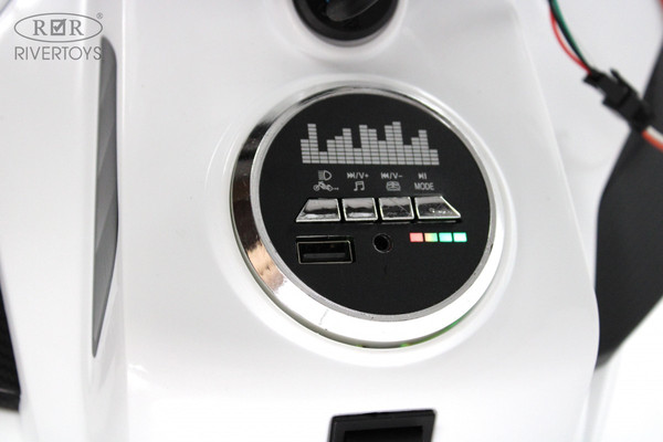 Изображение товара Детский мотоцикл RiverToys М111БХ (белый)