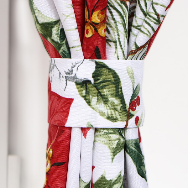 Изображение товара Комплект штор Доляна Рождественские цветы / 10643126