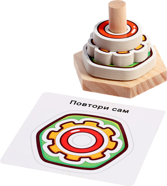 Изображение товара Развивающий игровой набор Zabiaka IQ Собери колечки / 10349494