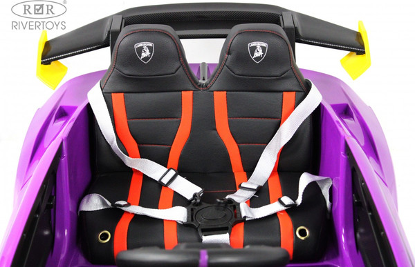 Изображение товара Детский автомобиль RiverToys Lamborghini Huracan STO / E888EE (желтый/фиолетовый)