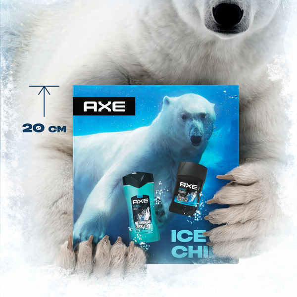 Изображение товара Набор косметики для тела Axe Ice Chill Гель для душа 250мл+Дезодорант-стик 50мл