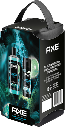 Изображение товара Набор косметики для тела Axe Акватический бергамот Дезодорант-спрей 150мл+Гель для душа 400мл