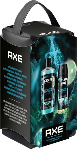 Изображение товара Набор косметики для тела Axe Акватический бергамот Дезодорант-спрей 150мл+Гель для душа 400мл