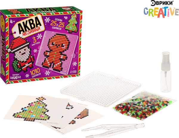 Изображение товара Развивающая игра Эврики Аквамозаика. Дед Мороз. Печенька и елочка / 10265829