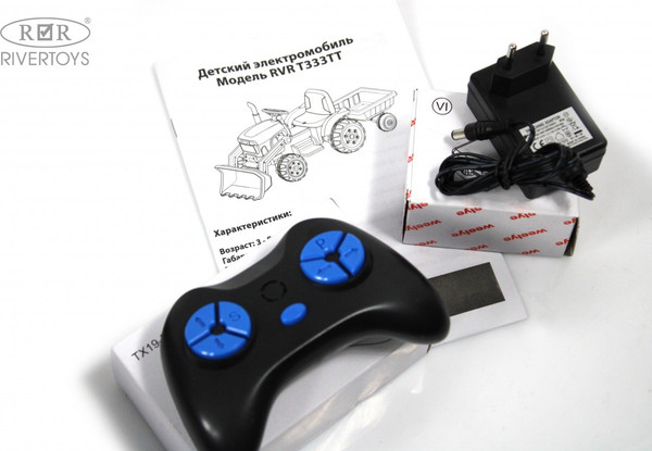 Изображение товара Детский автомобиль RiverToys Трактор-погрузчик / T333TT (синий)