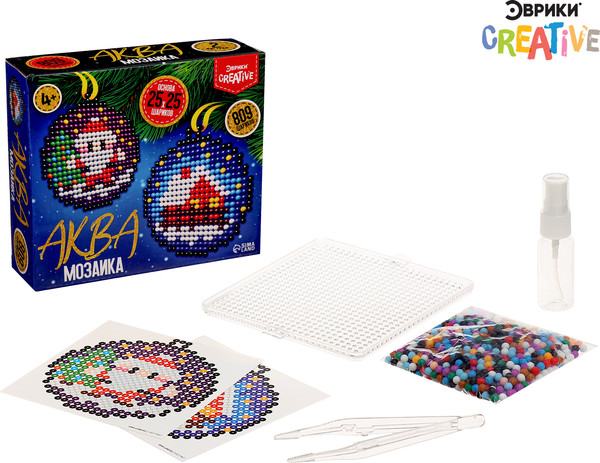 Изображение товара Развивающая игра Эврики Аквамозаика. Подвесы с Дед Морозом и Домиком / 10277467