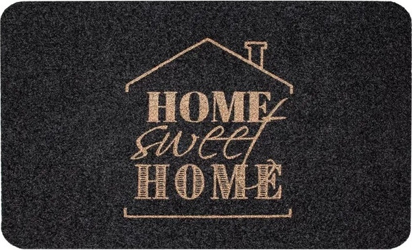 Изображение товара Коврик грязезащитный ComeForte Велюр Милый дом 50x80 (серый)