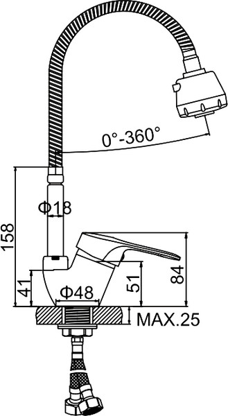 Изображение товара Смеситель Ledeme L4368-B