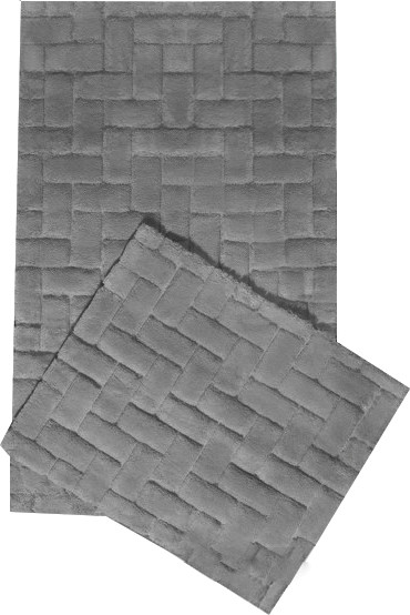 Изображение товара Набор ковриков для ванной и туалета Zebra Casa Felica / KV439 (Koyu Gri)