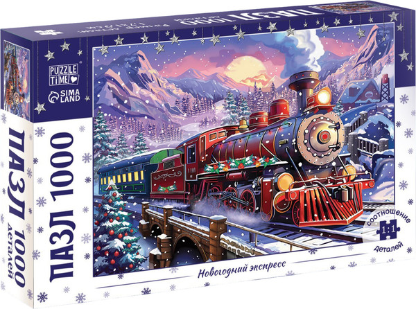 Изображение товара Пазл Puzzle Time Новогодний экспресс / 10631188 (1000эл)