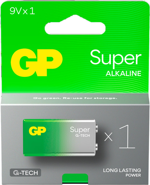 Изображение товара Батарейка GP Batteries Super 6LR61/1604AETA21-2GSB1