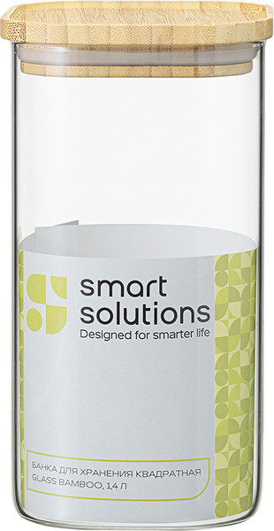 Изображение товара Емкость для хранения Smart Solutions Glass Bamboo / SS0000161