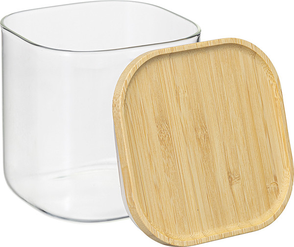 Изображение товара Емкость для хранения Smart Solutions Glass Bamboo / SS0000159