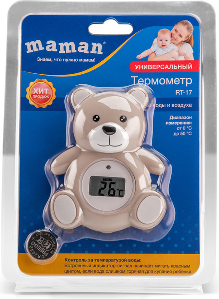 Изображение товара Детский термометр для ванны Maman Медведь / RT-17М