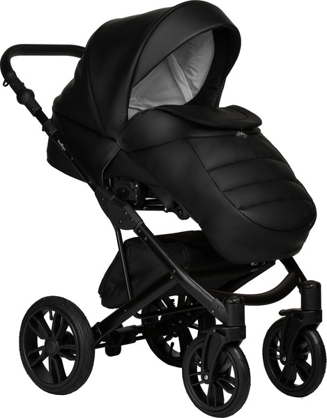 Изображение товара Детская универсальная коляска INDIGO Mio Eco 2 в 1 (01, черная кожа)