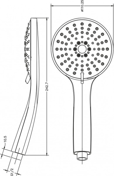 Изображение товара Лейка ручного душа Gross Aqua Delta GA7035MB