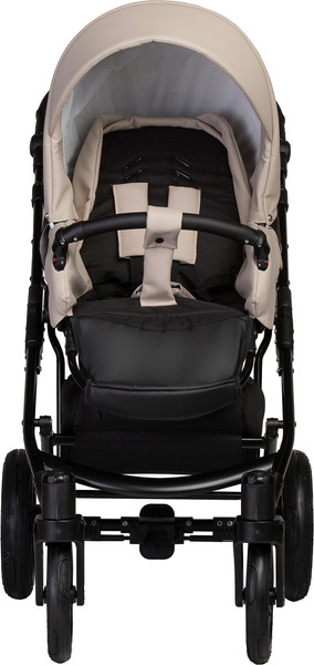 Изображение товара Детская универсальная коляска INDIGO Mio Eco 2 в 1 (04, черная кожа/светло-бежевая кожа)