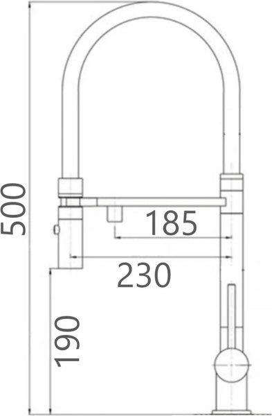 Изображение товара Смеситель Gross Aqua Neosteel 3188611SSMBB