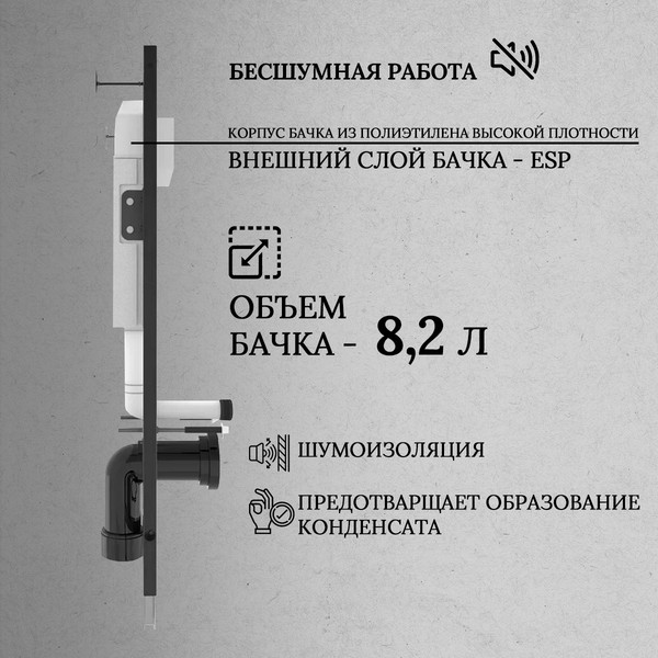 Изображение товара Инсталляция для унитаза Oliveeka M-6601A