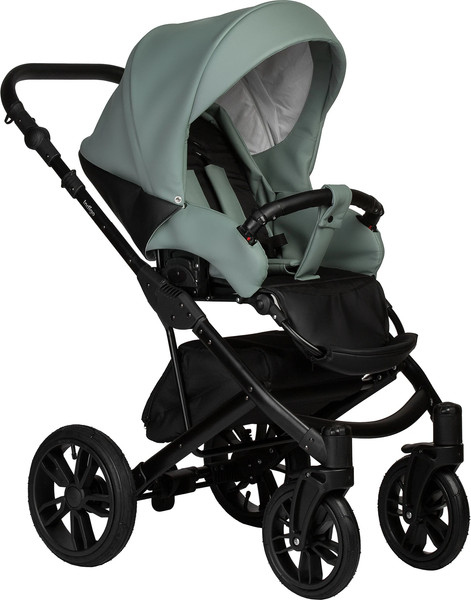 Изображение товара Детская универсальная коляска INDIGO Mio Eco 2 в 1 (05, черная кожа/шалфей кожа)