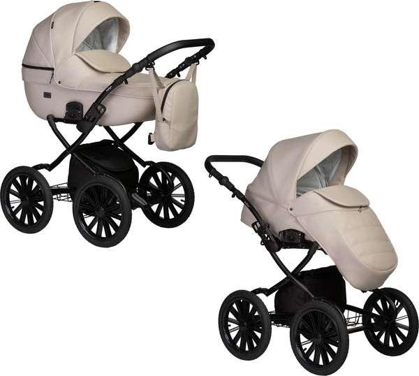Изображение товара Детская универсальная коляска INDIGO Mio Eco Plus 14 2 в 1 (02, светло-бежевая кожа)
