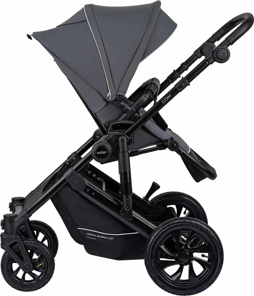 Изображение товара Детская универсальная коляска INDIGO Coin 2 в 1 (темно-серый)