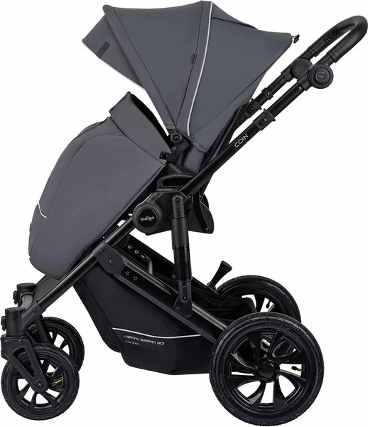 Изображение товара Детская универсальная коляска INDIGO Coin 2 в 1 (темно-серый)