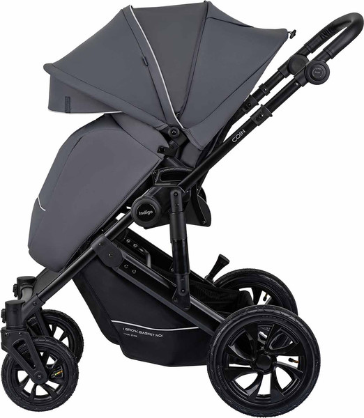 Изображение товара Детская универсальная коляска INDIGO Coin 3 в 1 (темно-серый)