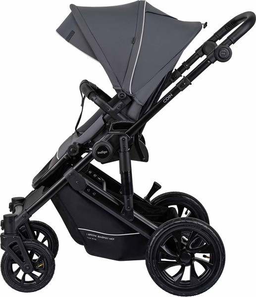 Изображение товара Детская универсальная коляска INDIGO Coin 3 в 1 (темно-серый)