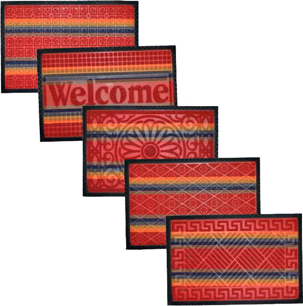 Изображение товара Коврик грязезащитный ComeForte Уют Мультиколор 80x120 (бордовый)