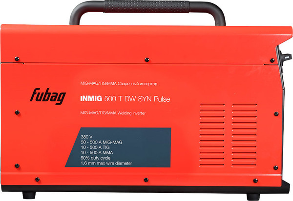 Изображение товара Полуавтомат сварочный Fubag Inmig 500T DW SYN Pulse+Drive Inmig DW SYN Pulse+Горелка FB 400 (31443.8)