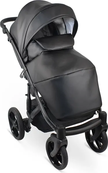 Изображение товара Детская универсальная коляска Bexa Ideal Eco 2 в 1 (IE 01, черный/черная кожа)