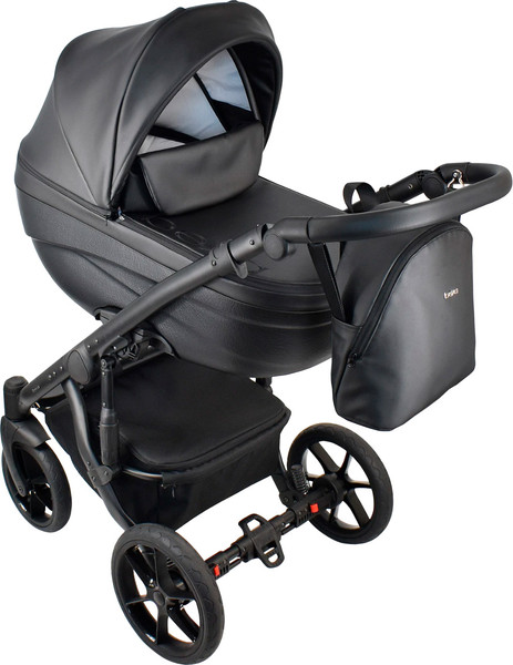 Изображение товара Детская универсальная коляска Bexa Ideal Eco 2 в 1 (IE 01, черный/черная кожа)