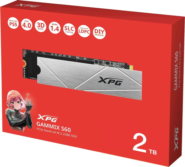 Изображение товара SSD диск A-data XPG Gammix S60 Blade 2TB (AGAMMIXS60-2T-CS)