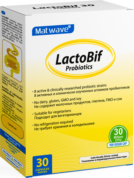 Изображение товара Комплексная пищевая добавка Matwave LactoBif Probiotics Matwave / ND-4672 (30шт)
