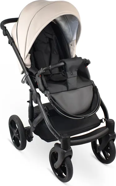 Изображение товара Детская универсальная коляска Bexa Ideal Eco 2 в 1  (IE 02, черный/светло-бежевая кожа)
