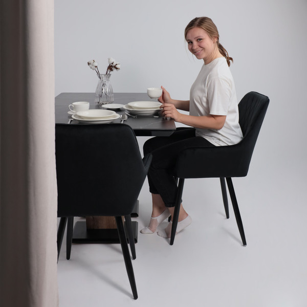 Изображение товара Стул AksHome Pablo (черный велюр HLR-66/черный)