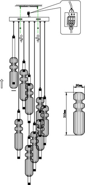 Изображение товара Люстра Omnilux OML-51806-37