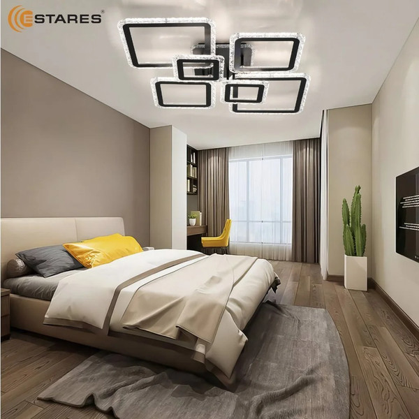 Изображение товара Люстра Estares Oval Ice RGB 180W 7S-APP-960x750x110-BLACK/CLEAR-220-IP20