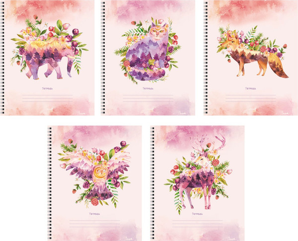 Изображение товара Тетрадь Listoff Акварельная фантазия / ТСБ488438