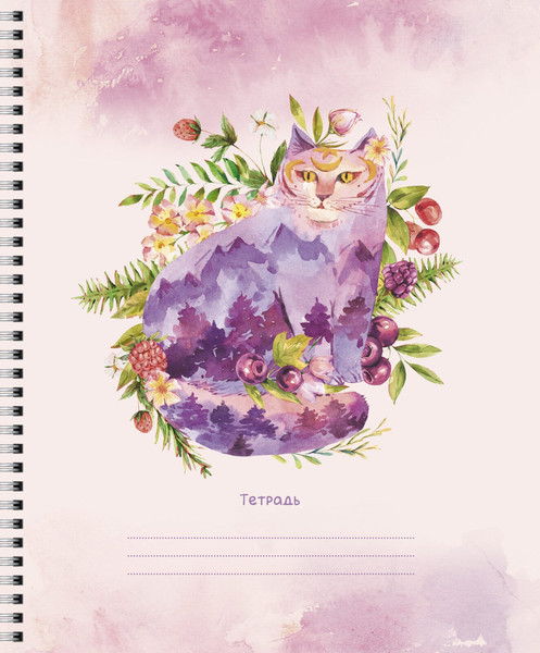 Изображение товара Тетрадь Listoff Акварельная фантазия / ТСБ488438