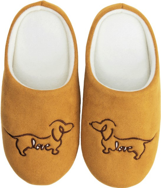 Изображение товара Тапочки домашние детские HOME Line 03Т-412 (р-р 35-36, такса, горчичный)