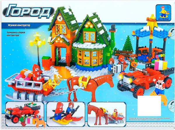 Изображение товара Конструктор Ausini Домик Санты 25607 / 3548631 (860эл)