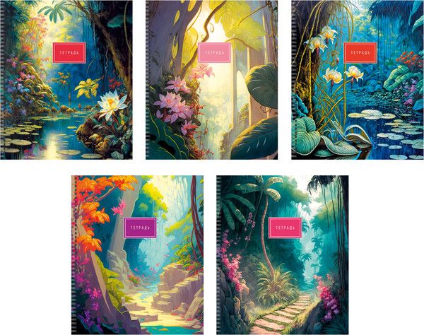 Изображение товара Тетрадь Listoff Тропические джунгли / ТСФ808813