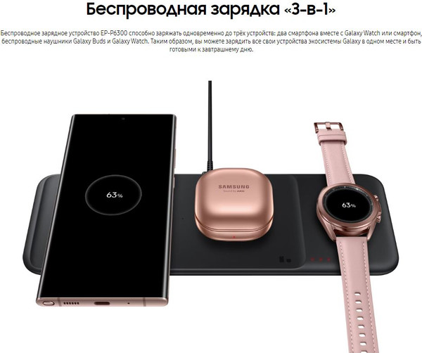 Изображение товара Зарядное устройство беспроводное Samsung EP-P6300TWEGEU (белый)