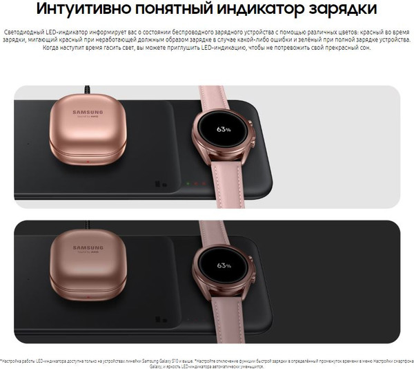 Изображение товара Зарядное устройство беспроводное Samsung EP-P6300TWEGEU (белый)